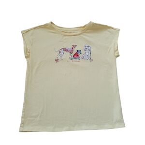 John Lewis Yellow Sequin Dogs Tee